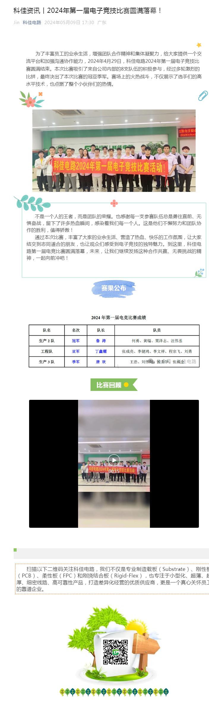 科佳资讯丨2024年第一届电子竞技比赛圆满落幕！